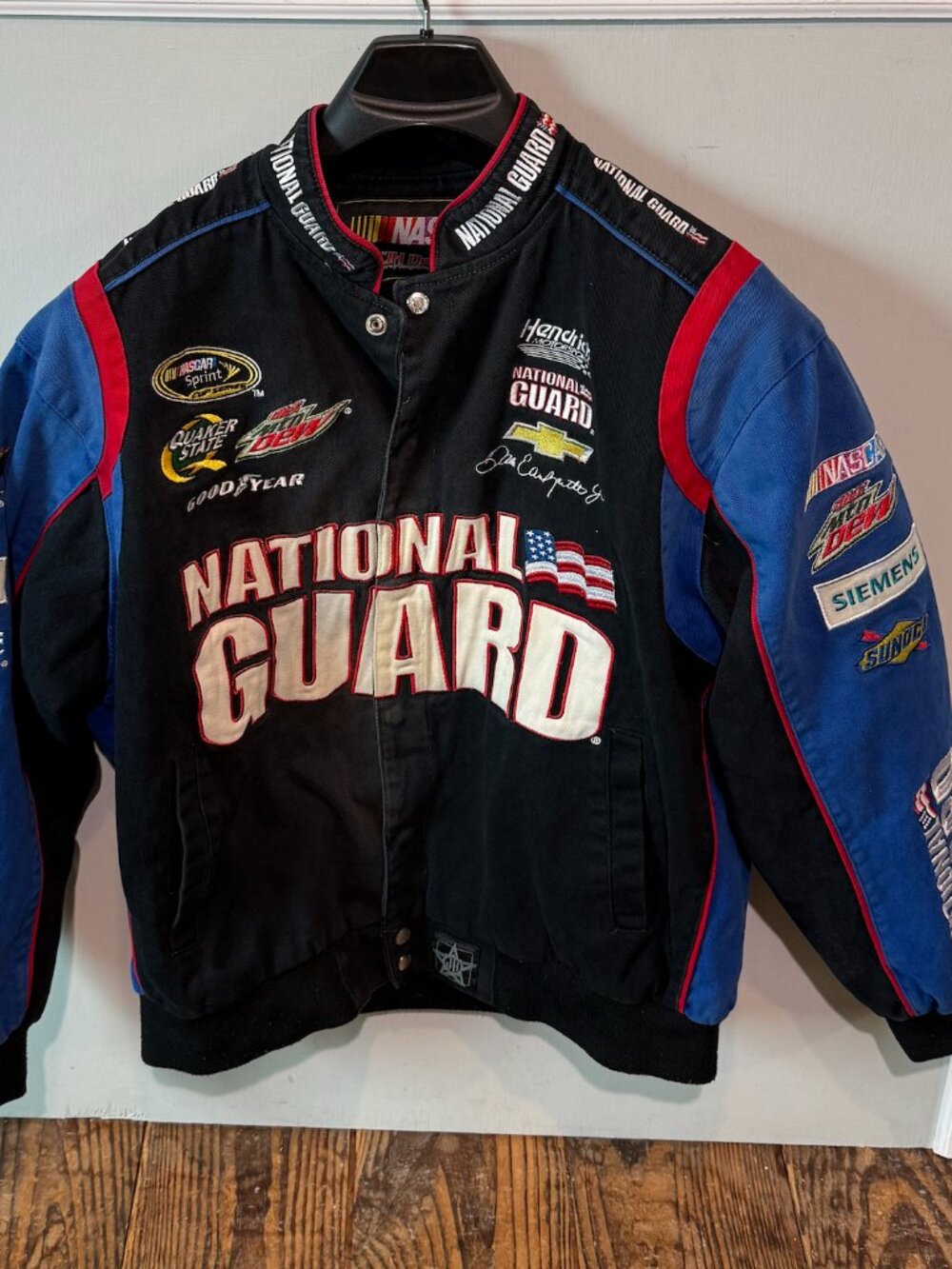 Dale Earnhardt Jeff Hamilton Jacket Mens XL VTG JH Design National Guard RARE